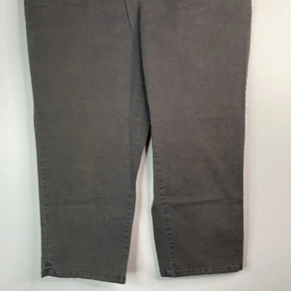 TALBOTS High Waisted Jeans Black Cotton Stretch Loose Fit Cropped Size 10 - Picture 4 of 9